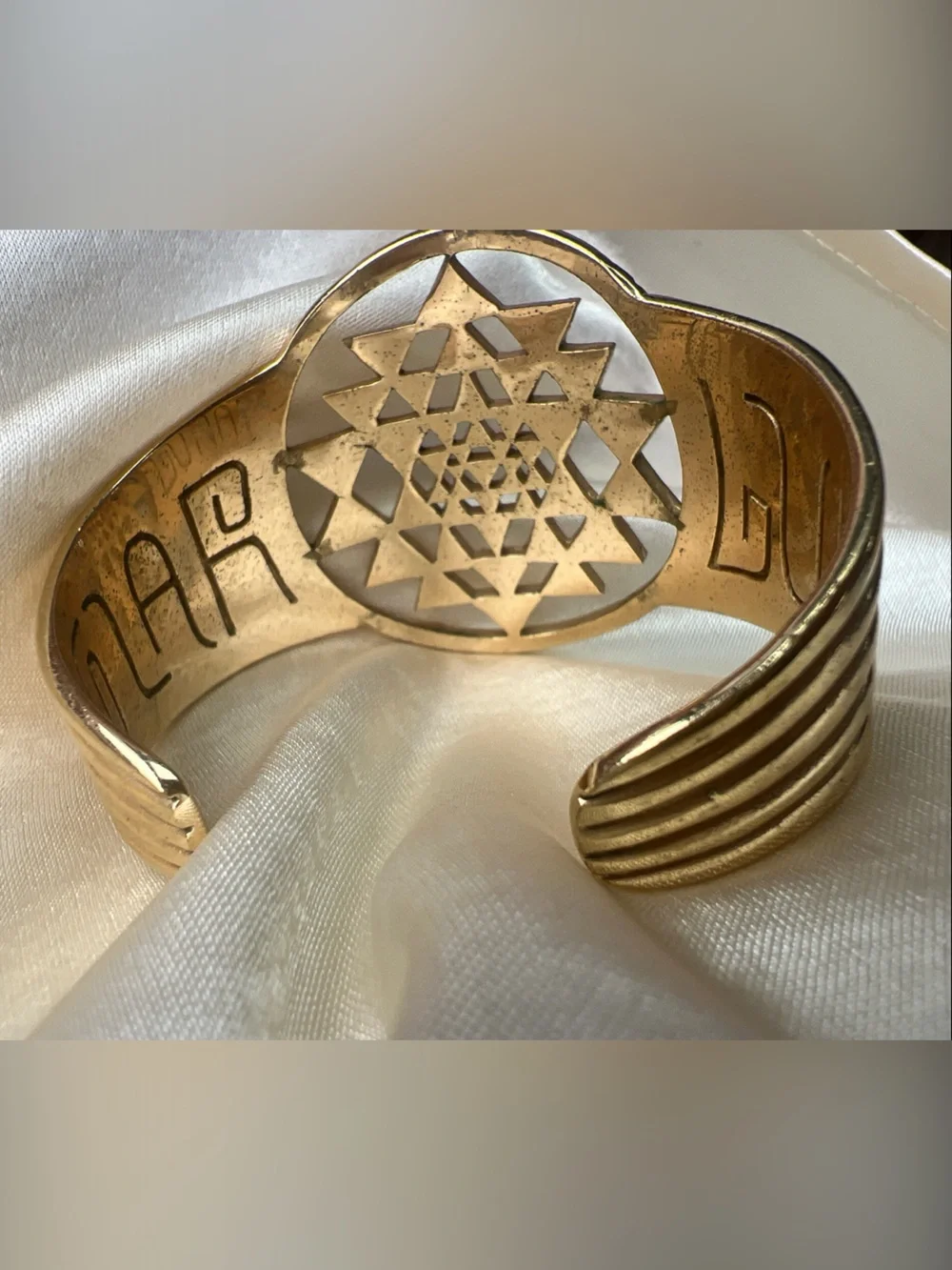 Gold Geometric Cutout Cuff Bracelet - Women Jewelry